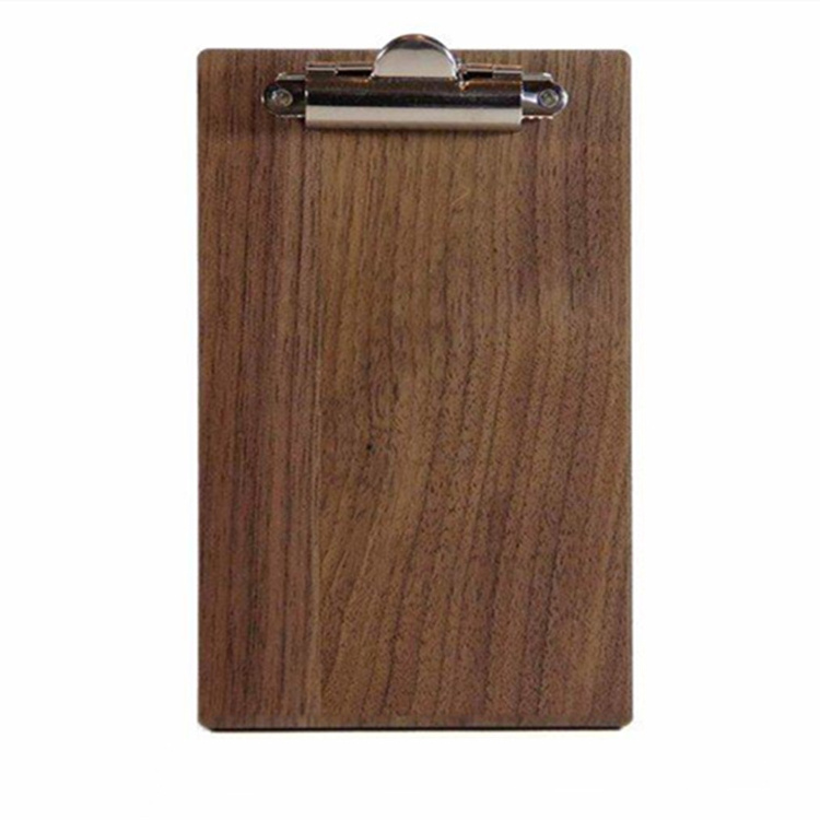 Bulk quantity natural wood clipboard with binder clip Wooden menu board check presenter Standing clipboard with removable stand