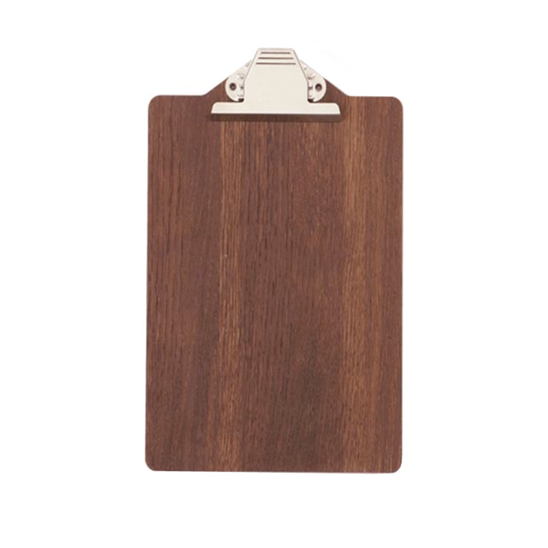 Bulk quantity natural wood clipboard with binder clip Wooden menu board check presenter Standing clipboard with removable stand