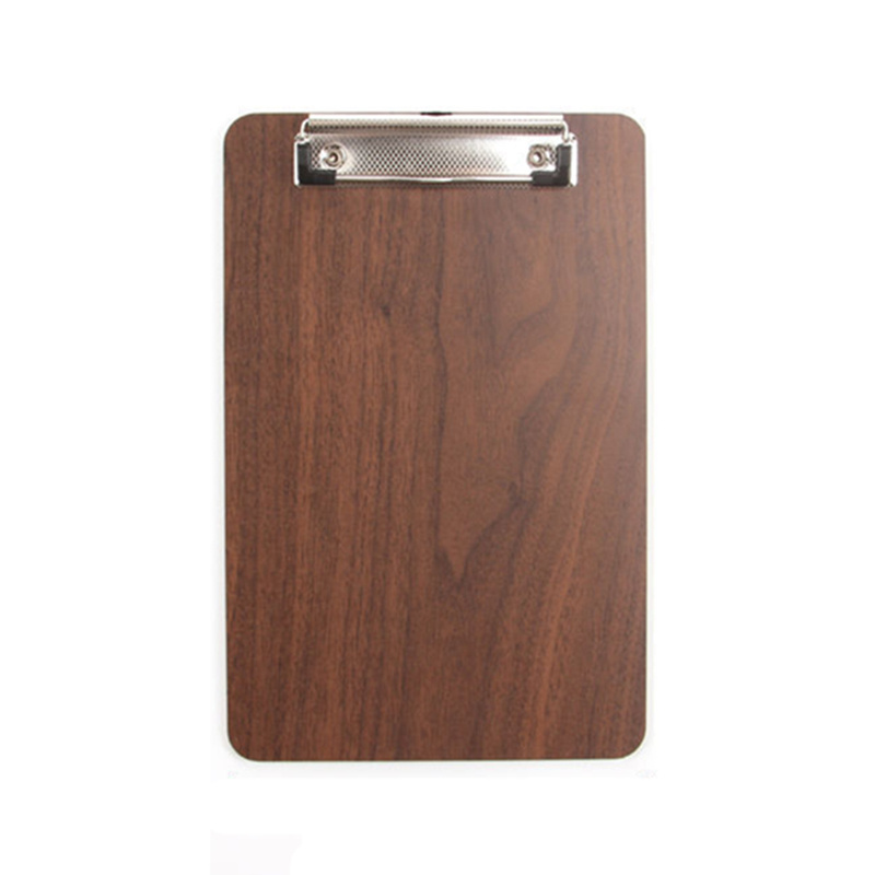 Bulk quantity natural wood clipboard with binder clip Wooden menu board check presenter Standing clipboard with removable stand