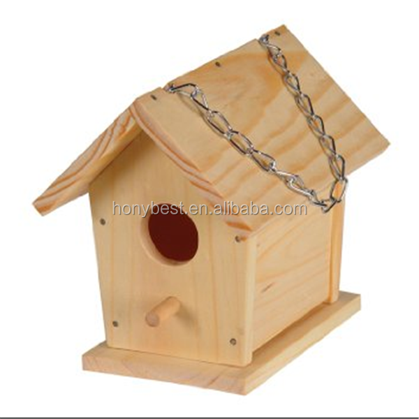 New Unfinished Wooden Bird House/Bird Feeders Wholesale Wood Bird Nest Cages Mass Custom Natural Insect Hotel And Bat House