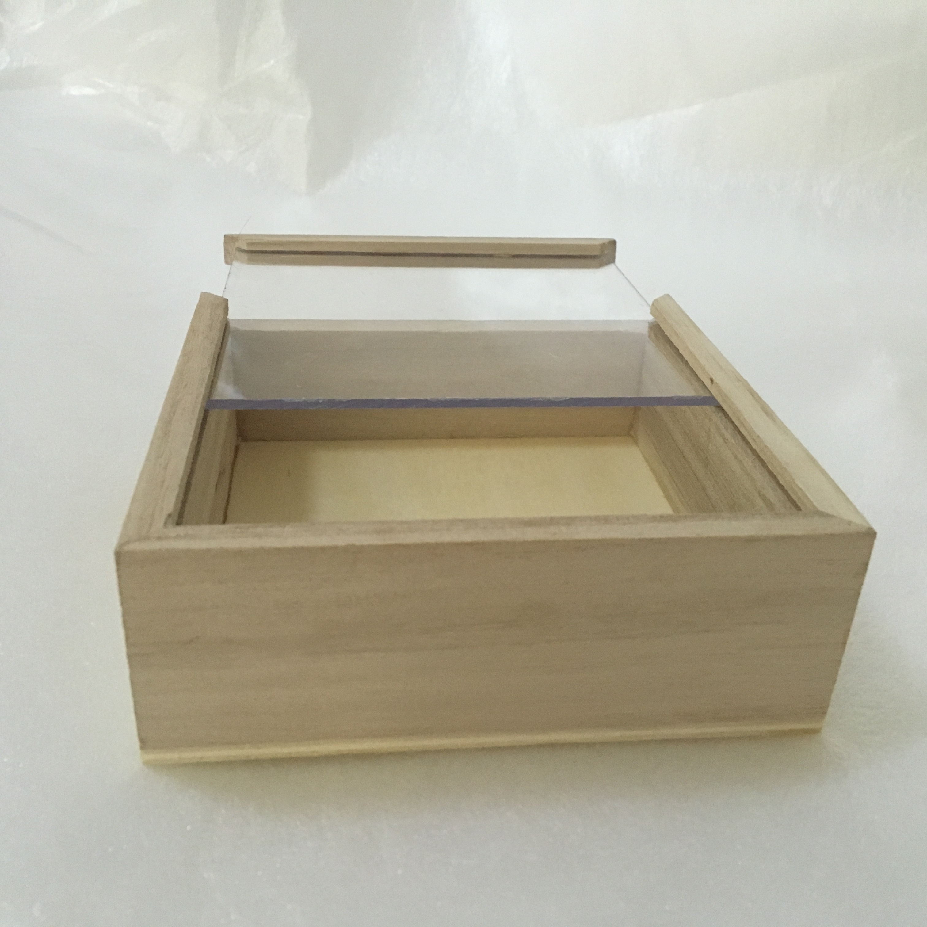 Customised Pine Storage Organizer Container Craft Box Unfinished Clear Sliding Lid Wood Gift Box for Candy Food and Tea,Candle