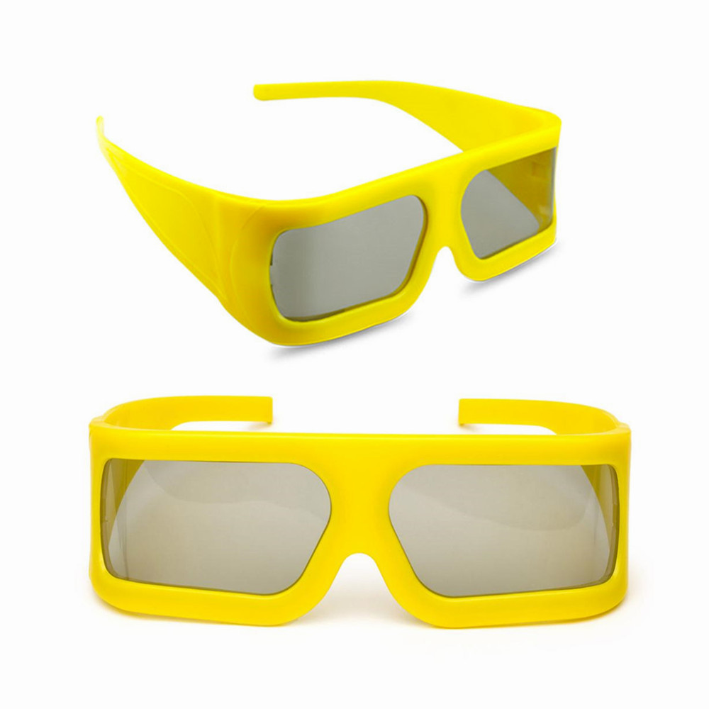 Make Big Yellow Unfoldabe Frame Cinema 3D Glasses For LG 3D TVs,Adult  Passive Circular Polarized 3D Glasses For Movies