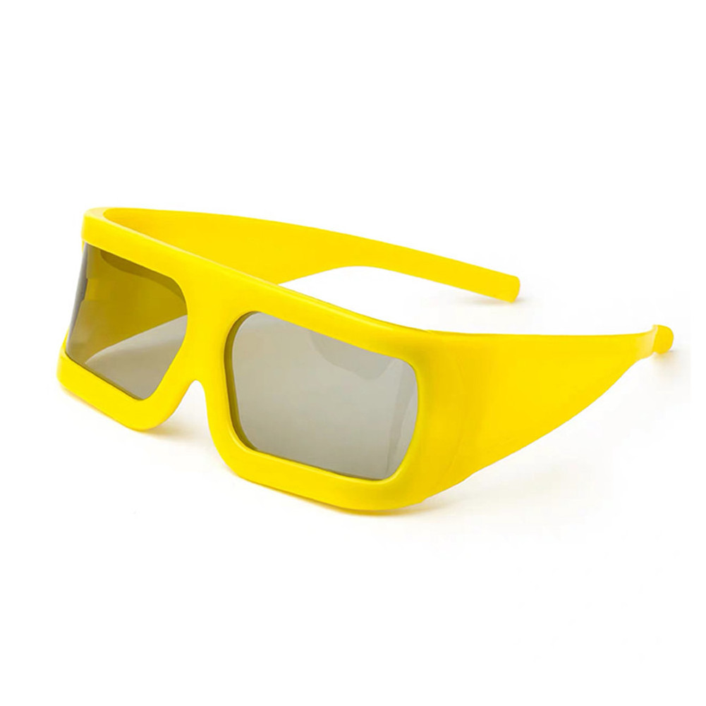 Make Big Yellow Unfoldabe Frame Cinema 3D Glasses For LG 3D TVs,Adult  Passive Circular Polarized 3D Glasses For Movies