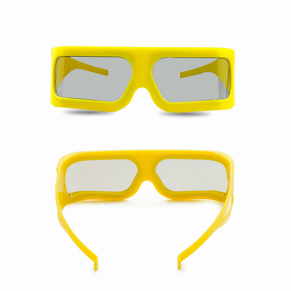 Make Big Yellow Unfoldabe Frame Cinema 3D Glasses For LG 3D TVs,Adult  Passive Circular Polarized 3D Glasses For Movies