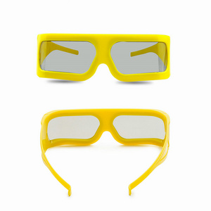 Make Big Yellow Unfoldabe Frame Cinema 3D Glasses For LG 3D TVs,Adult  Passive Circular Polarized 3D Glasses For Movies