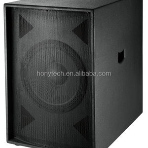 Professional 18" subwoofer painted wooden dj speaker box with wheels for karaoke