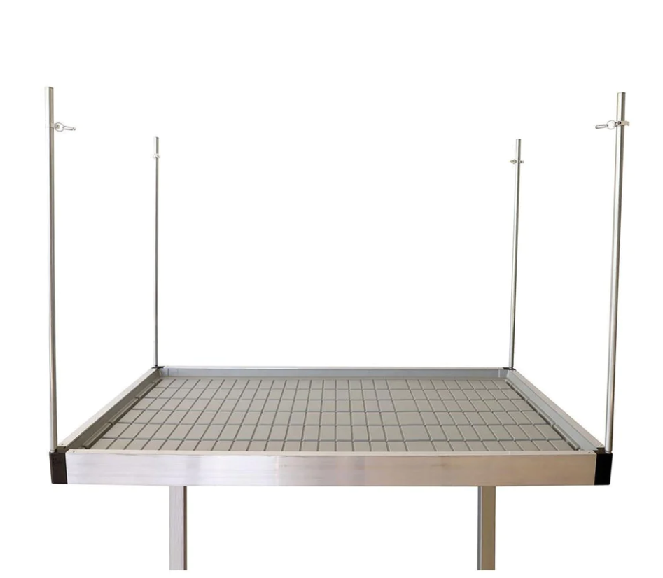 Low Cost 4x8ft ABS Ebb and Flow Seedbed Greenhouse Grow Table with Trellis