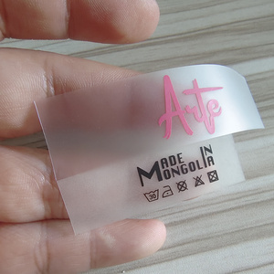 High Quality Customized Logo Brand Name Transparent Soft Plastic TPU Printing Size Label Wash Care Label for Swimwear/underwear