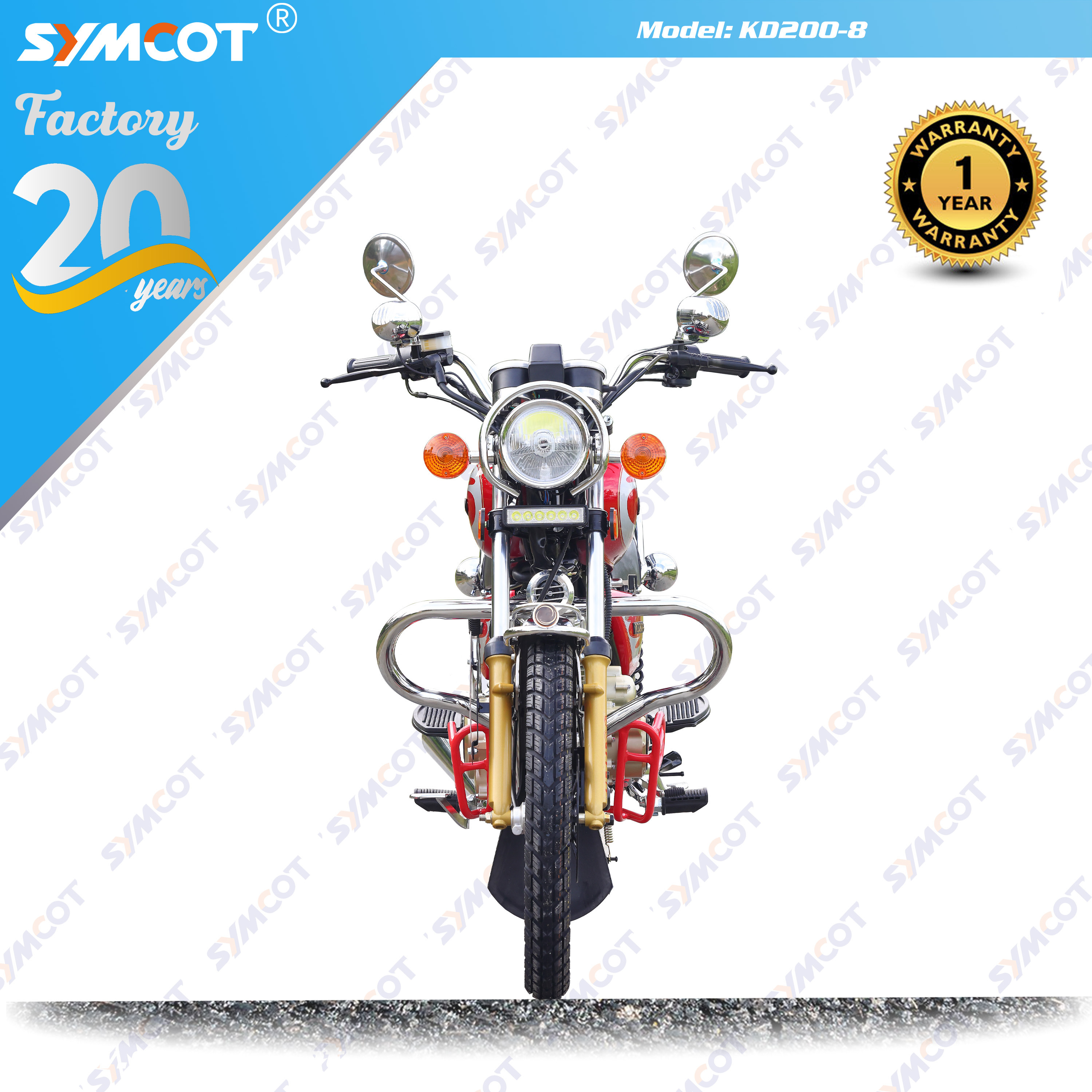 High quality GN125 GN150 GN200 chopper cruiser street motorcycle original Suzukiess design 7-grade chrome Yemen Egypt Sudan