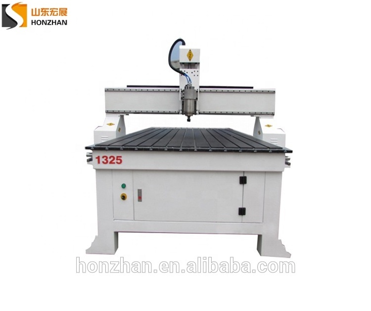 Good quality supply Professional aluminum cutting machine cnc router HZ-R1325 use water cooled spindle and water sink T-slot table