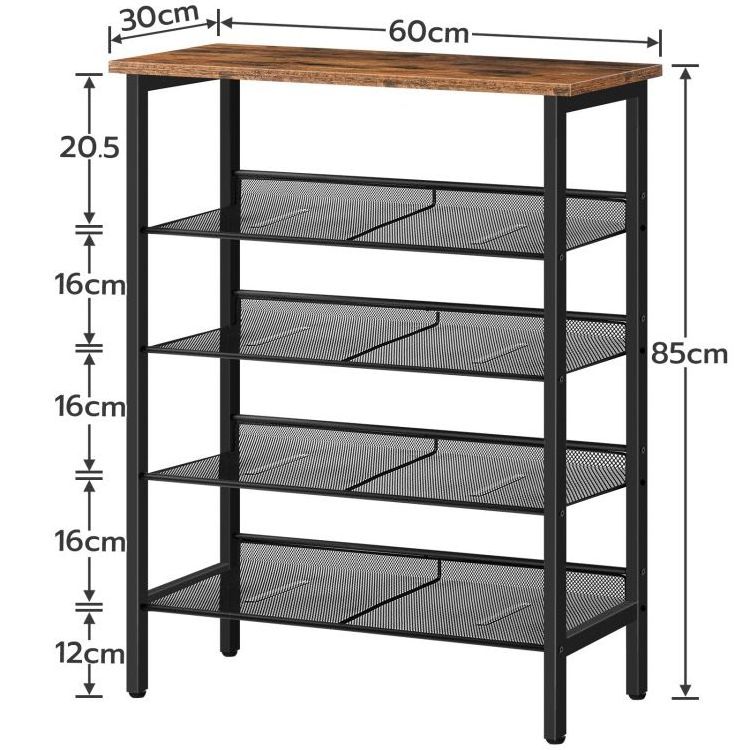 Wholesale HOOBRO Shoe Rack 5-Tier Shoe Storage Unit 12 Pairs Shoe Organizer Shelffor Entryway Hallway Closet Dorm Room