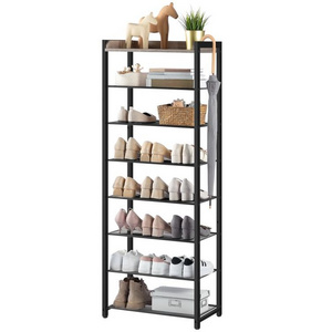 Wholesale Industrial 3/4/5/6/7/8/9/10 Tier Layers Slim Metal Shoe Rack Organizer Space Saving Shoe Rack Shelves For Entryway