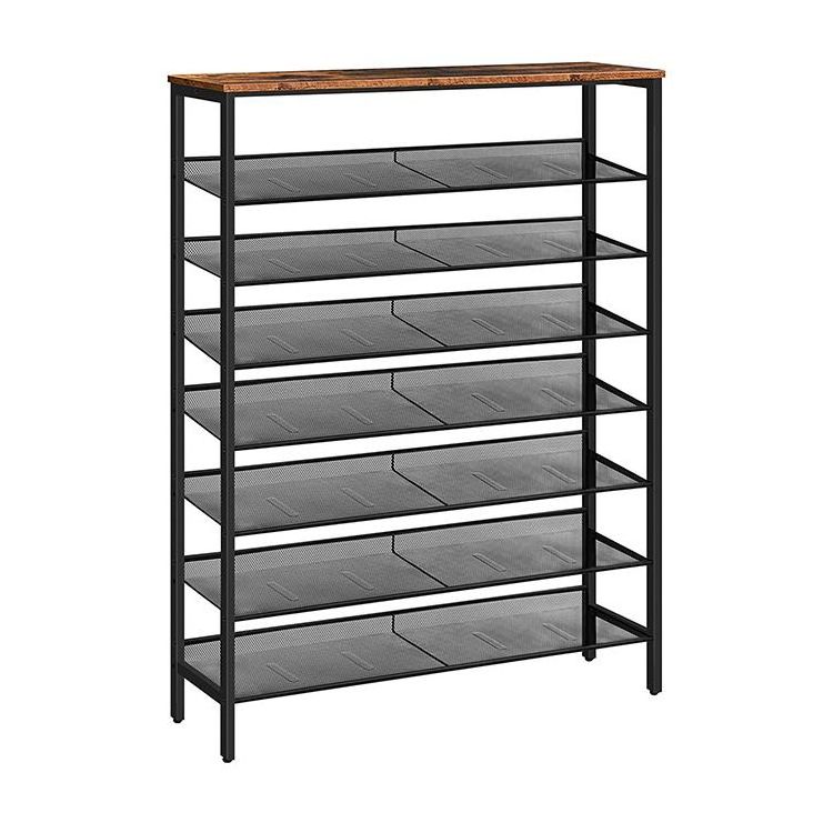 Wholesale High Quality Industrial 3/4/5/6/7/8/9/10 Tier Layers Metal 30 Pair Shoe Rack Organizer Space Saving Shoe Rack Shelves