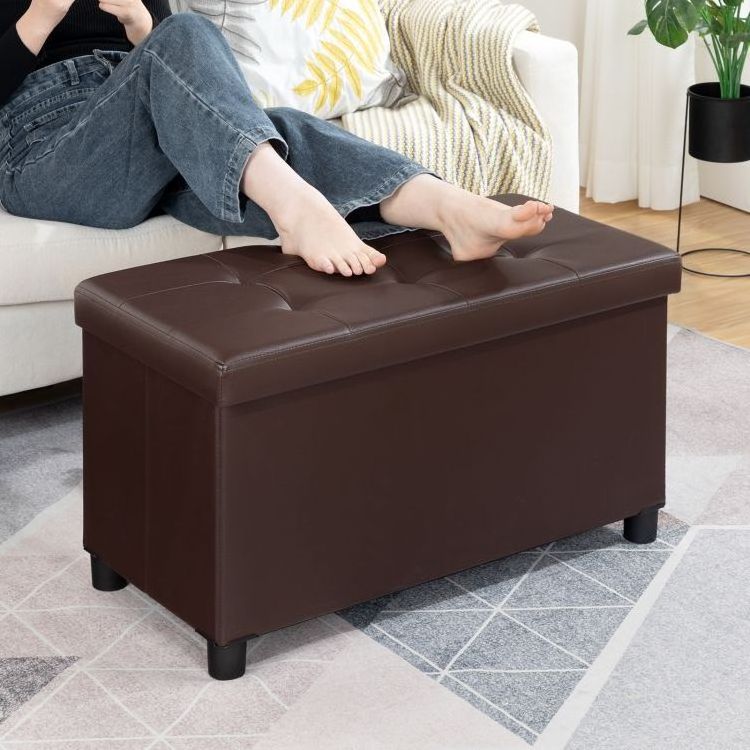 Wholesale Wooden Hallway Storage Bench Flip Top Entryway Bench Storage Ottoman and Trunk with Padded Seat Chest for Living Room