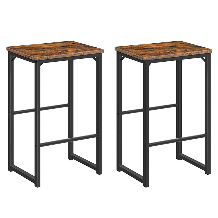 HOOBRO Bar Stools Set of 2 Tall Black Bar Chairs with Pedals for Living Room Dining Room Kitchen Industrial Design