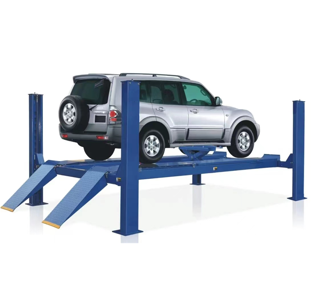 Factory price Hydraulic Four post car lift for wheel alignment and car repair Capacity 4000kg with CE certification