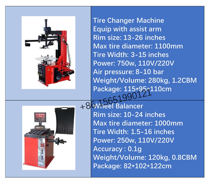 Automatic tyre changer and wheel balance machine Combo Workshop tire changer and wheel balancer