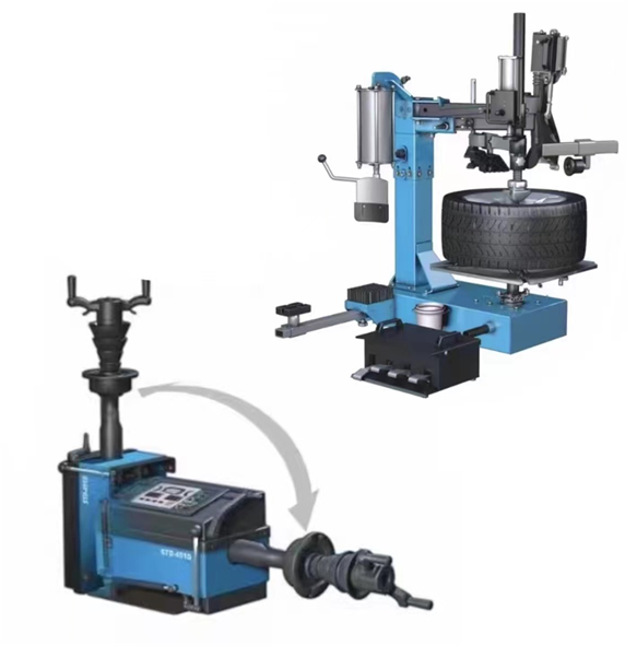 Pneumatic Car tyre changer and 12V wheel balance for movable car tire repair workshop Mobile workshop Tire changer