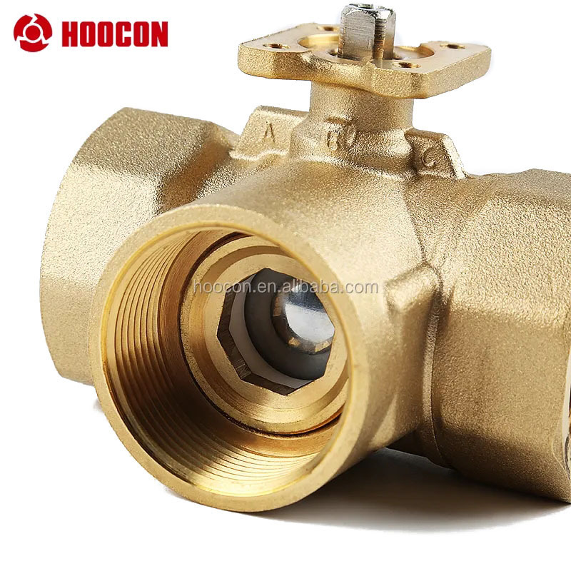 3 Way Ball Valve Standard Electric Brass Valve DN40