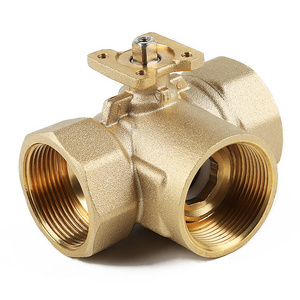 3 Way Ball Valve Standard Electric Brass Valve DN40