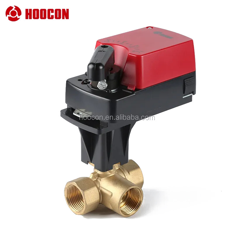 Air Conditioning Motorized Damper Actuator Ball Valve with Three Way