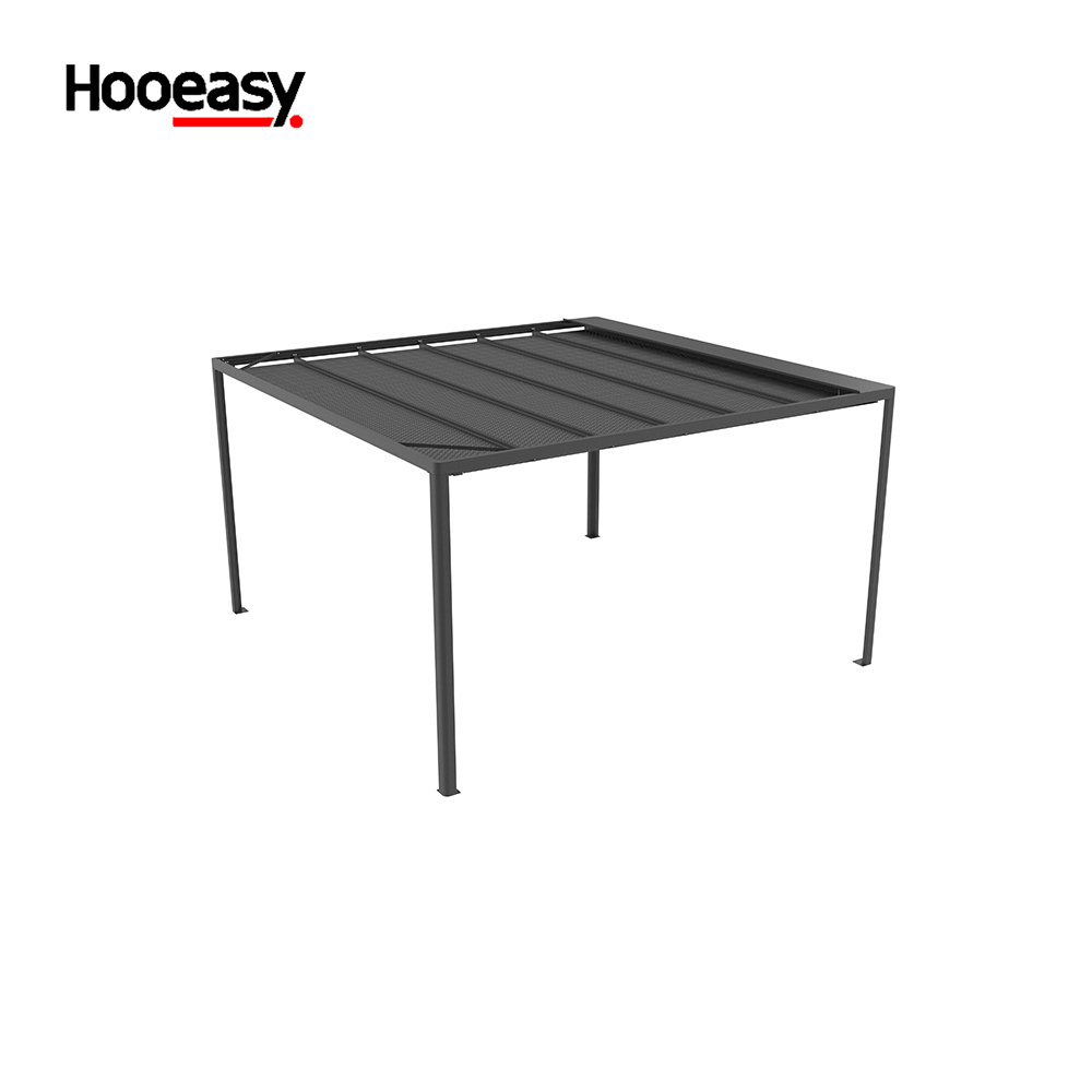 Hooeasy&Homey Luxury Outdoor Garden Yard Electric Motorized Retractable Roof Awning Aluminum Water Resistance Pavillon