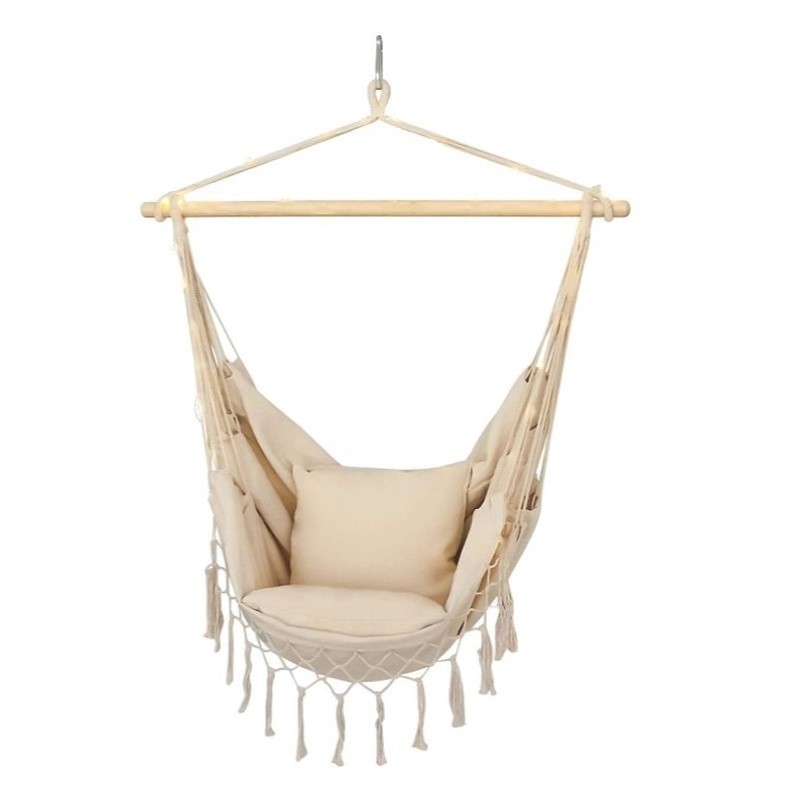 Wholesale Cotton Canvas Wood Hanging Hammock