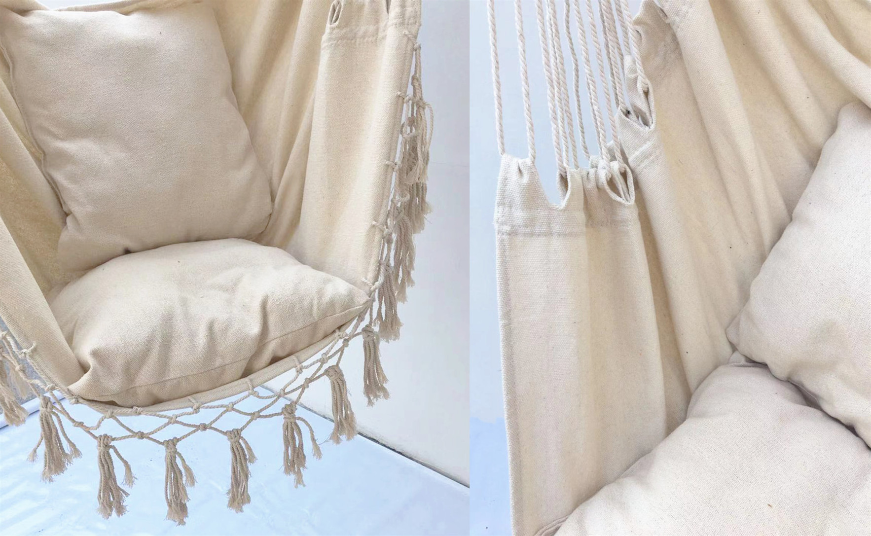 Wholesale Cotton Canvas Wood Hanging Hammock