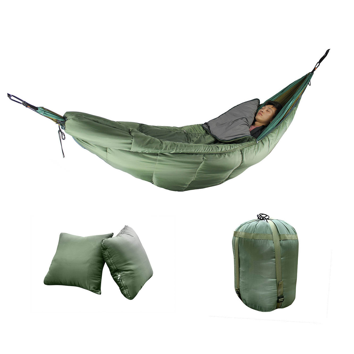 Outdoor camping hammock sleeping bag for winter