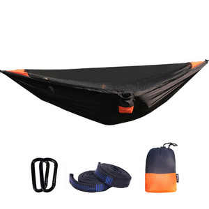 210T Nylon Portable 2 Person Outdoor Parachute Camping Nylon Hammock With Tree Strap