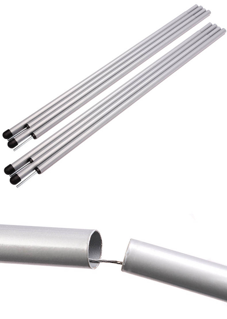 OEM Telescopic Adjustable Steel Tent / Awning Poles / Extension Galvanized Steel Tent Pole Iron Pipe