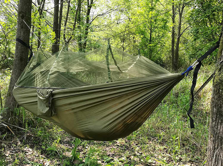 Camping Hammock 2 Person with mosquito Net and rain fly tarp Heavy Duty Waterproof Lightweight Nylon Portable