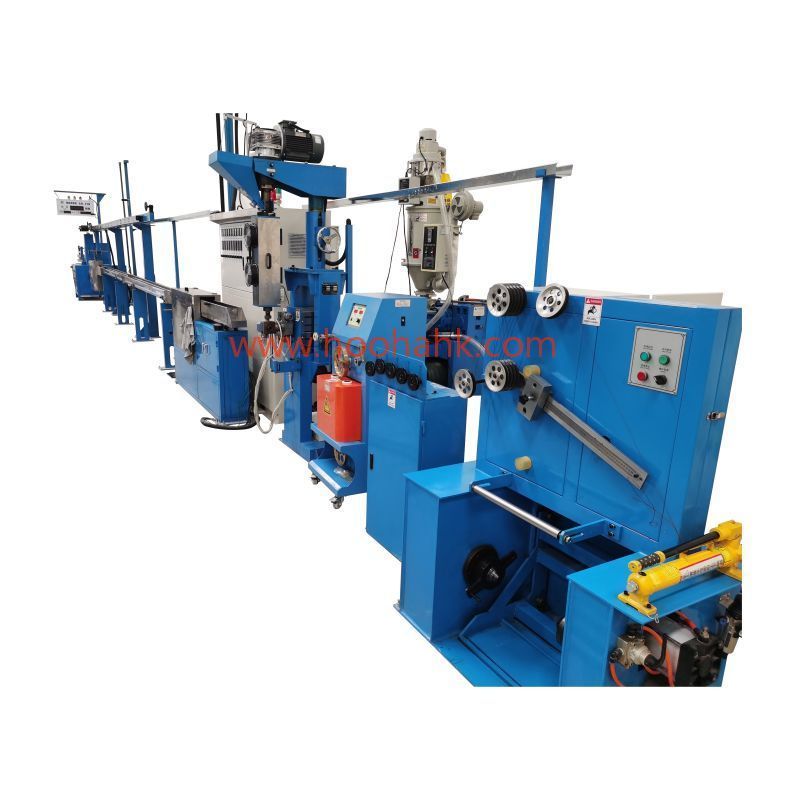 Data Cable manufacturing machine line Insulation Jacket Extrusion Machine for cat 6 lan cable 50+35