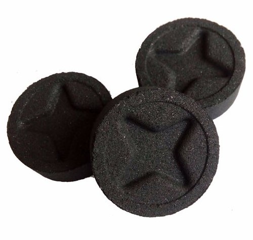 Shisha charcoal round discs for incense, burning hookah charcoal