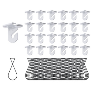 Ceiling Hanger Clear Ceiling Grid Clips with 35 Metal S-Hooks