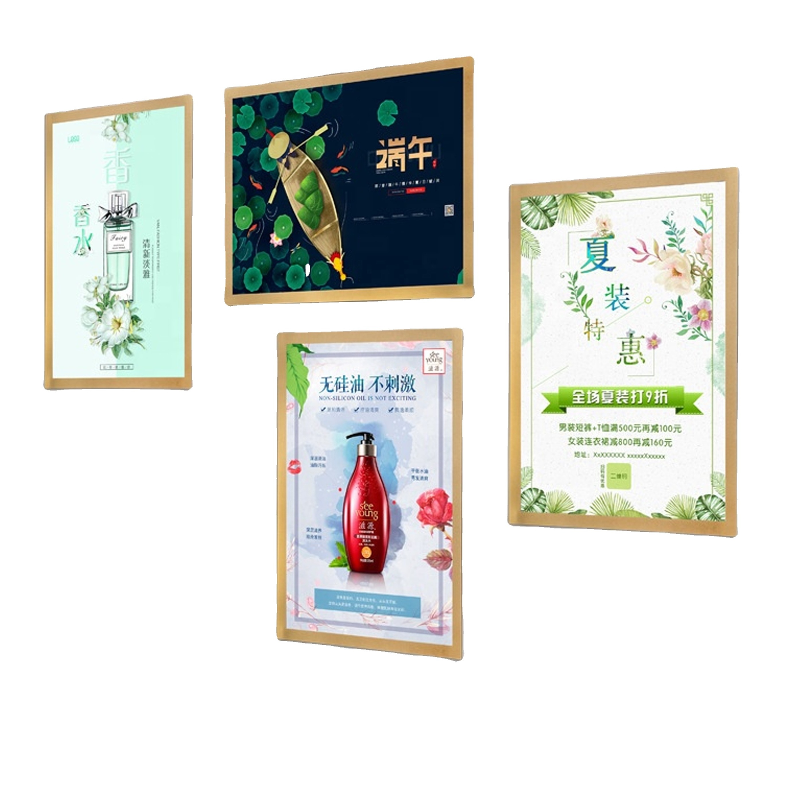 Manufacture  Peel and Self Sticky Magnetic Plastic Picture Frame Wall Photo Frame for Various Surface