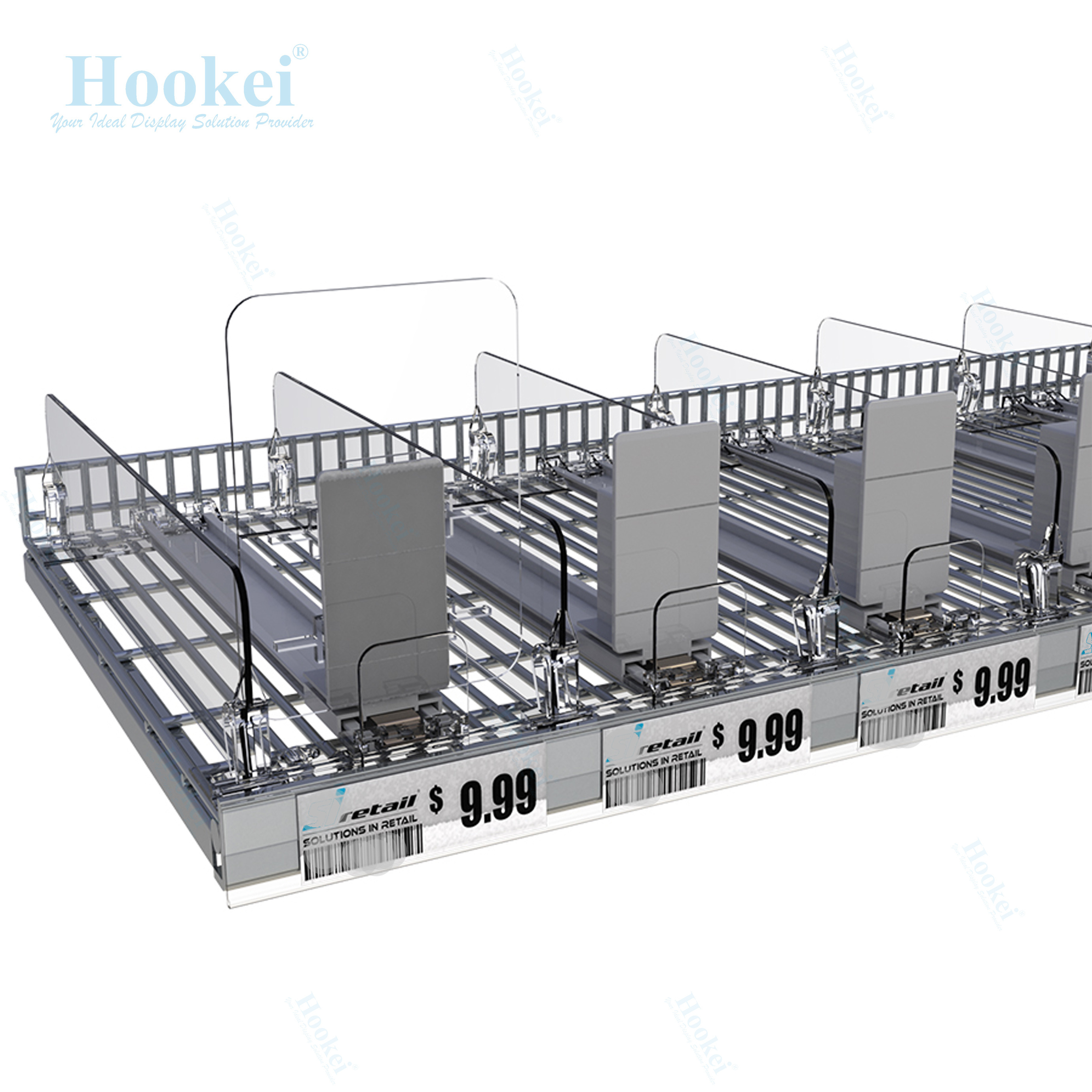 Pusher Divider for supermarket shelving