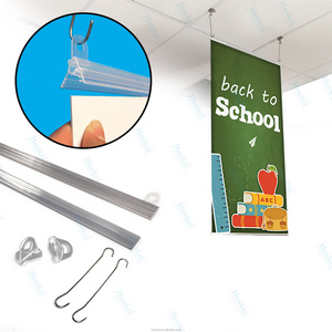 Supermarket Retail Store Ceiling Display PVC Plastic Poster Rail & Hook