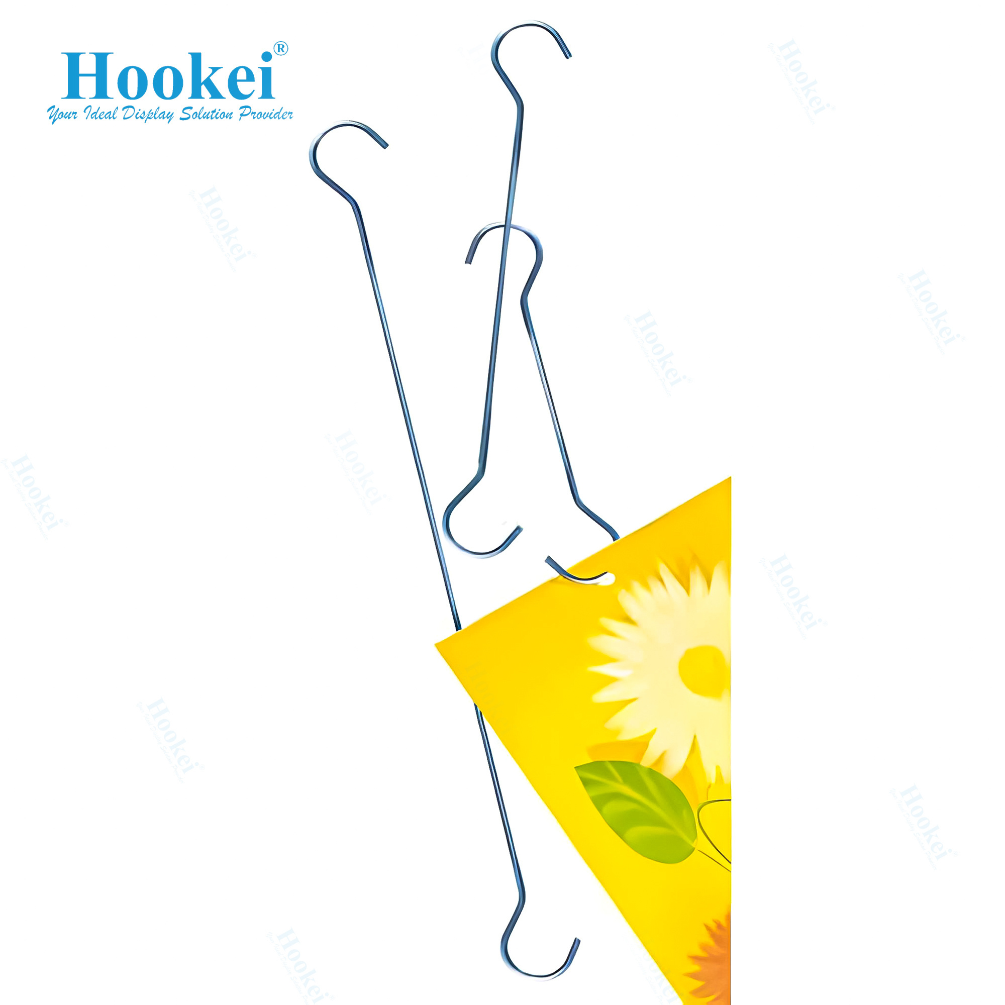 Self Adhesive Removable Hanging Display Suspended Ceiling Grid Clips Hangers Plastic Sky Hook with Extending Wire Hooks