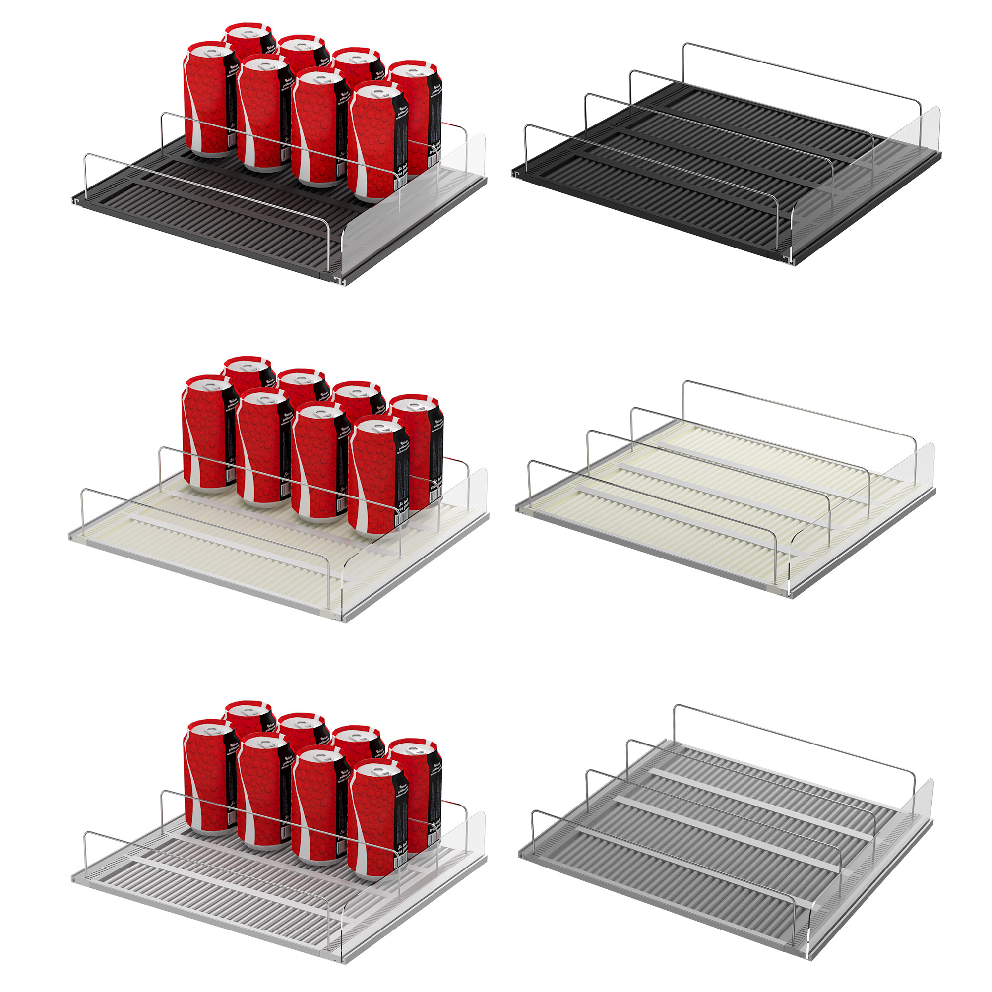 Display Rack Product Pharmacy Shelf Adjustable Shelf Pusher Dividers System Display Roller Flex Shelf Fridge