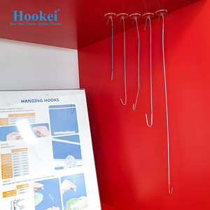 Self Adhesive Removable Hanging Display Suspended Ceiling Grid Clips Hangers Plastic Sky Hook with Extending Wire Hooks