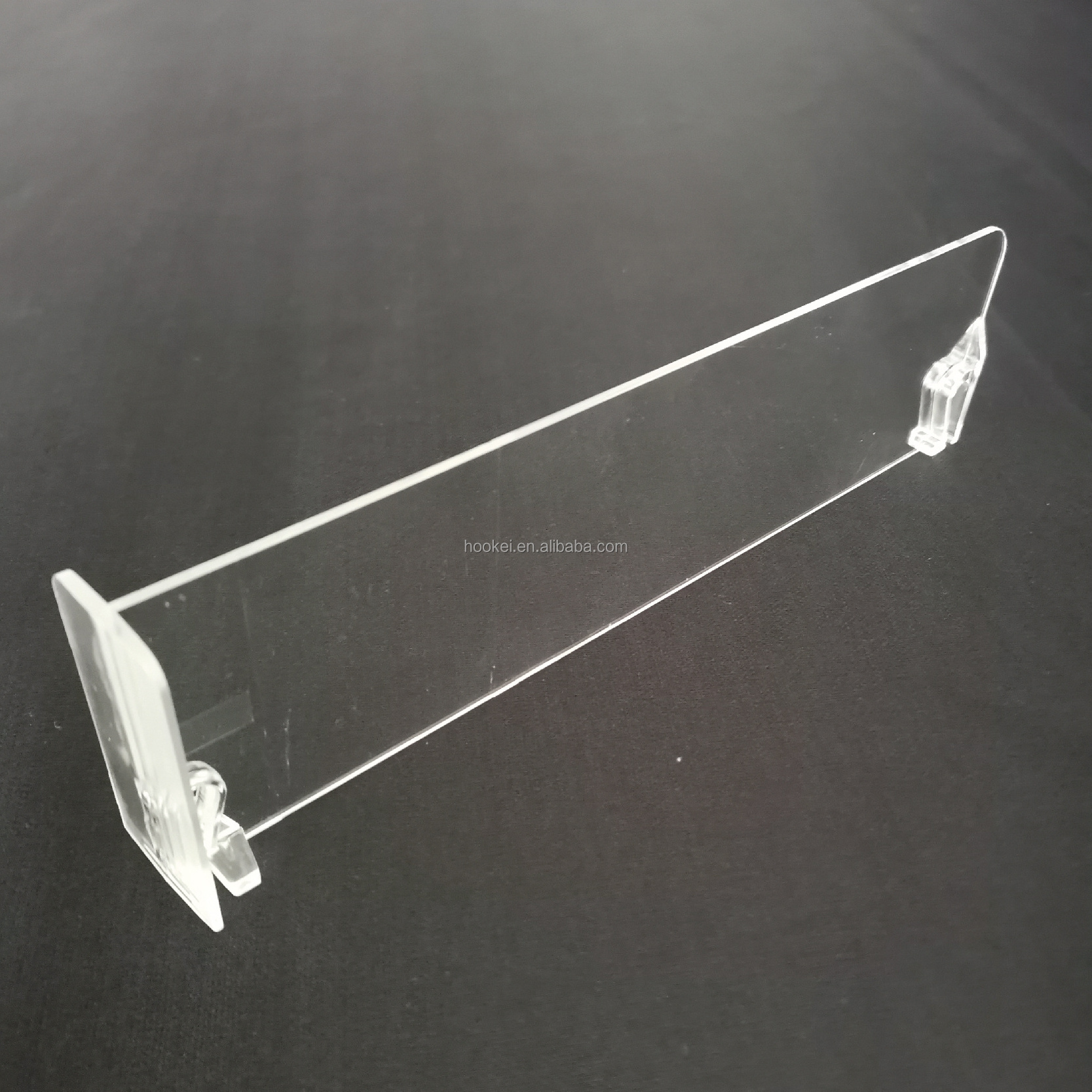 Clear Supermarket T-Divider Shelving Dividers Shelf divider Breakable Auto Feed Product Pusher System Individual Parts