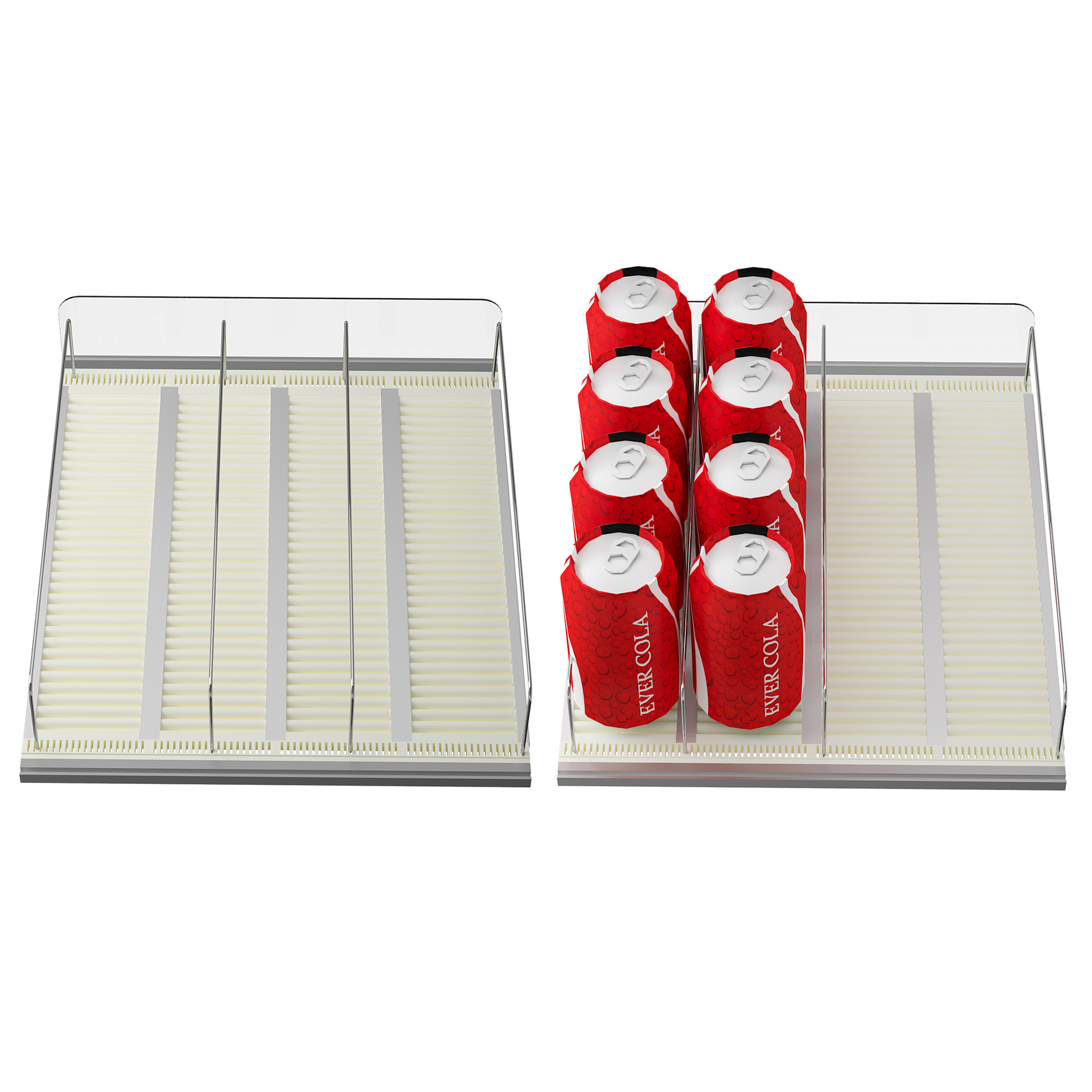 Wholesale  Innovate Gravity Flow Rack Flex Feed Roller Shelf System Tray Plastic glide For Refrigerator Beer Bottle Organizer