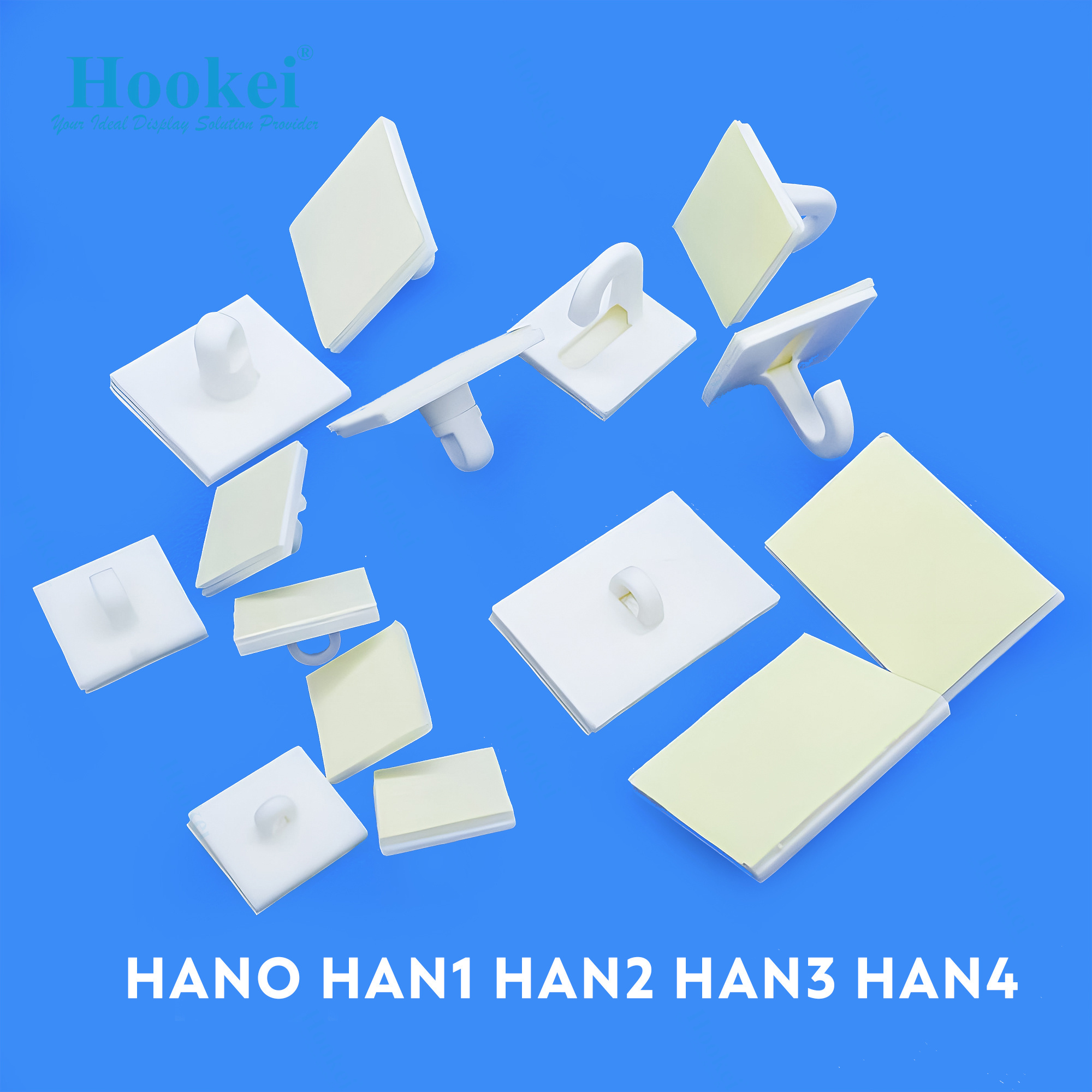 Self Adhesive Removable Hanging Display Suspended Ceiling Grid Clips Hangers Plastic Sky Hook