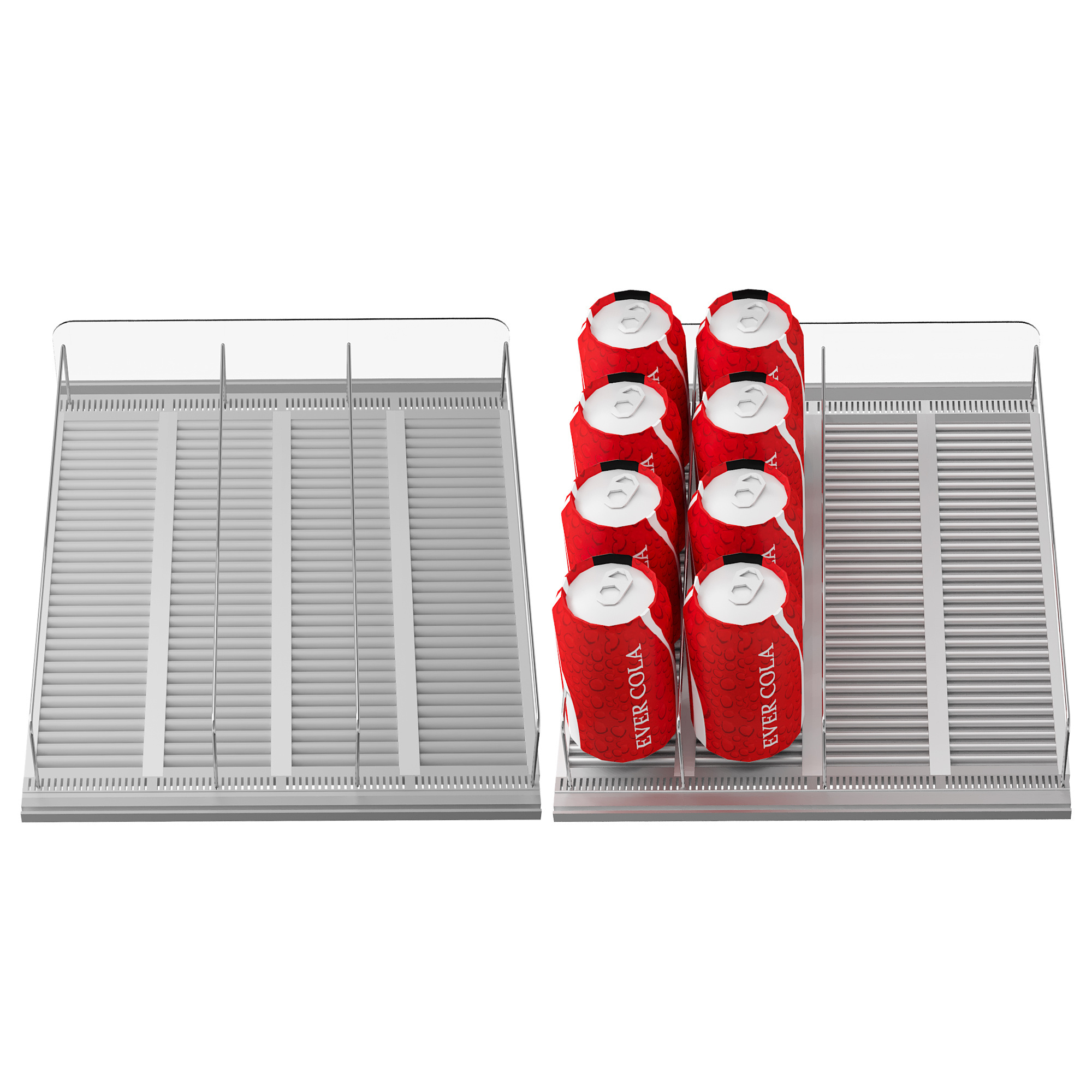 Display Rack Product Pharmacy Shelf Adjustable Shelf Pusher Dividers System Display Roller Flex Shelf Fridge