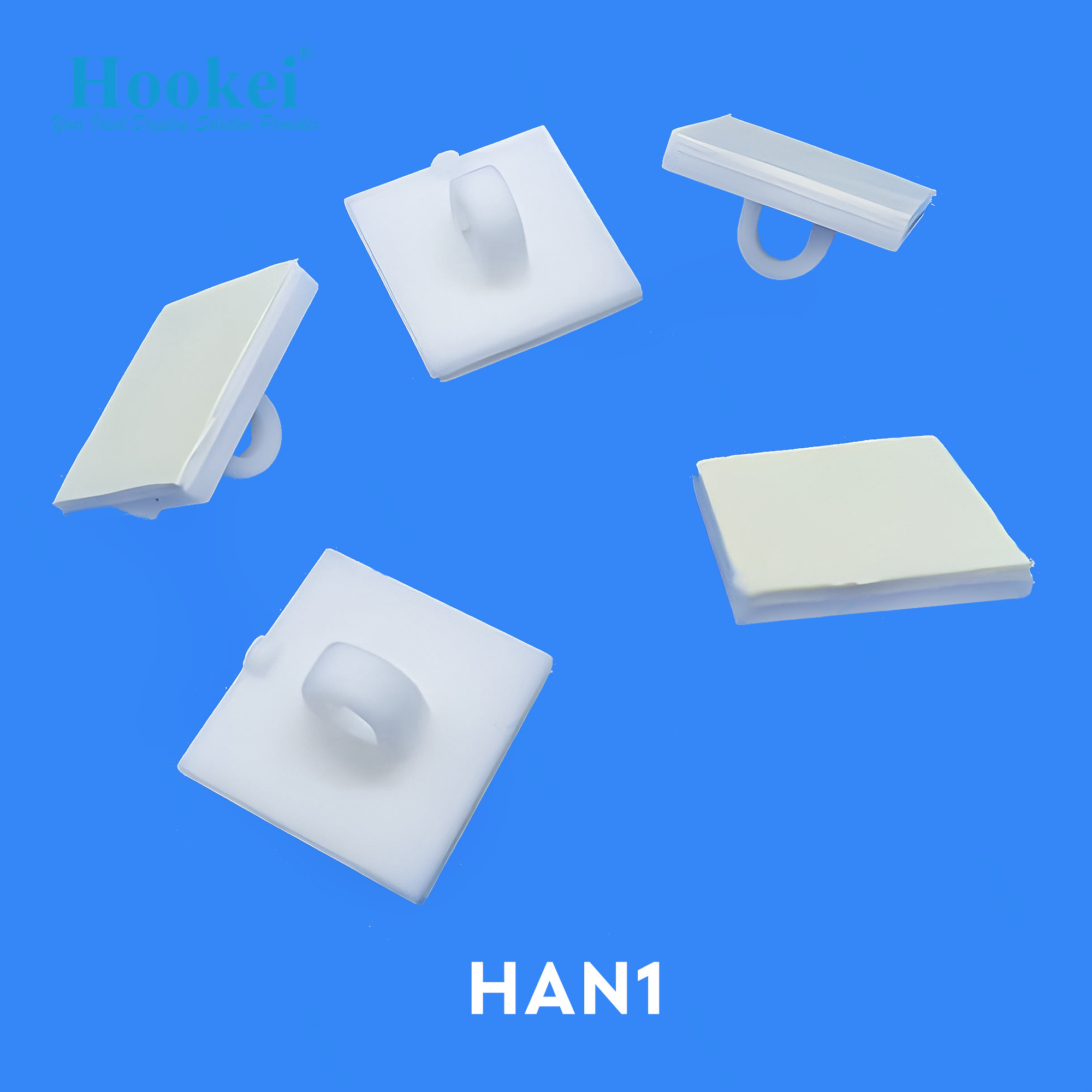 Self Adhesive Removable Hanging Display Suspended Ceiling Grid Clips Hangers Plastic Sky Hook