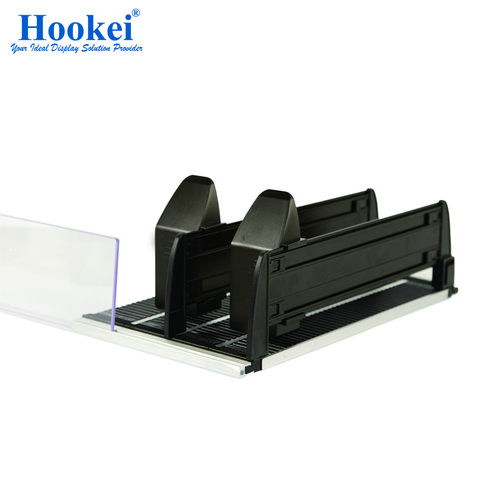 Auto Flex Face Automatic Supermarket Display Roller Shelf System Spring Shelf Pusher for Bottler Beverage Food Box Candy Glides