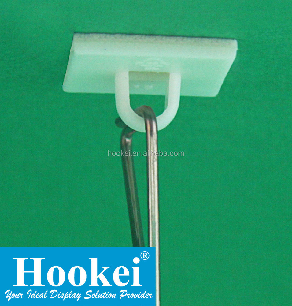 White Plastic plastic Adhesive Ceiling wall Hook