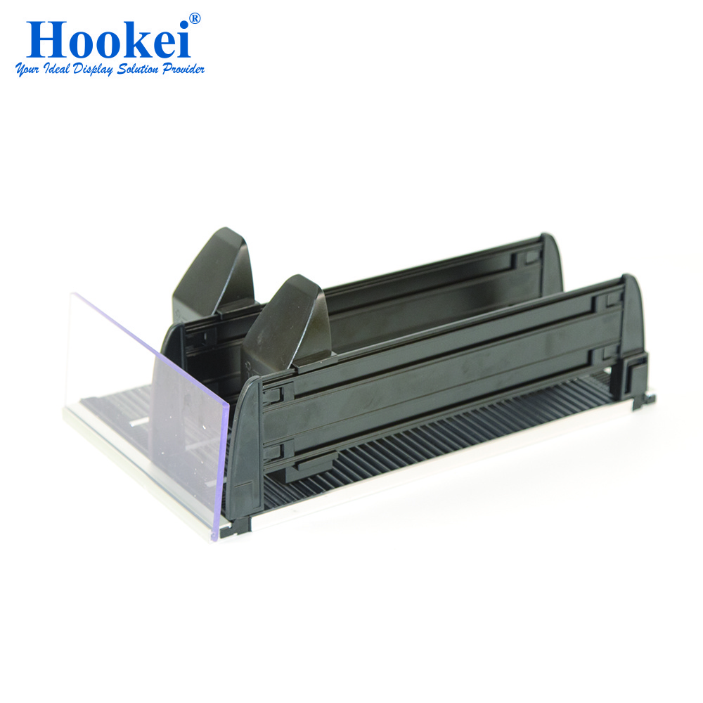 Auto Flex Face Automatic Supermarket Display Roller Shelf System Spring Shelf Pusher for Bottler Beverage Food Box Candy Glides