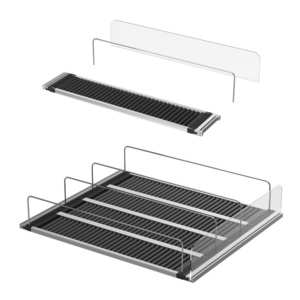 Wholesale  Innovate Gravity Flow Rack Flex Feed Roller Shelf System Tray Plastic glide For Refrigerator Beer Bottle Organizer